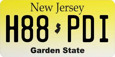 NJ license plate H88PDI