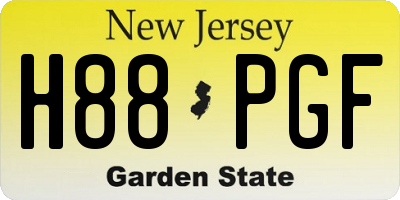 NJ license plate H88PGF
