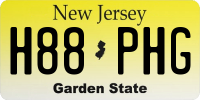 NJ license plate H88PHG