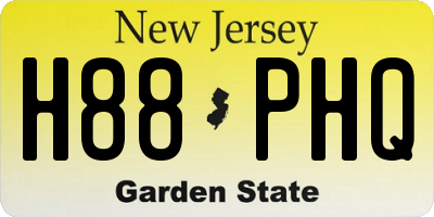 NJ license plate H88PHQ