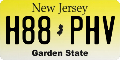 NJ license plate H88PHV