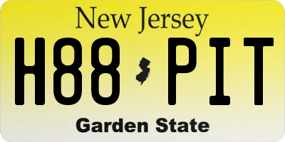 NJ license plate H88PIT