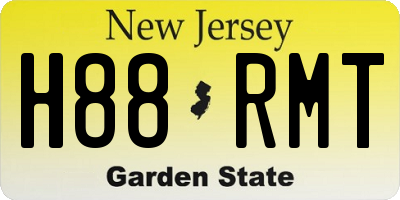NJ license plate H88RMT