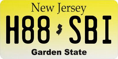 NJ license plate H88SBI