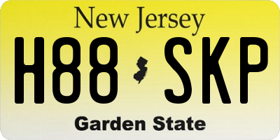 NJ license plate H88SKP