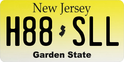 NJ license plate H88SLL