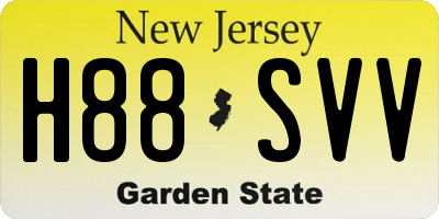 NJ license plate H88SVV