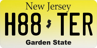 NJ license plate H88TER