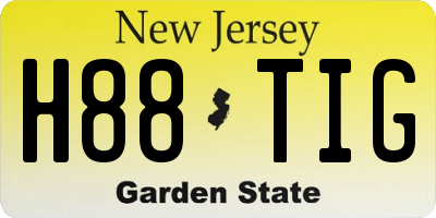 NJ license plate H88TIG