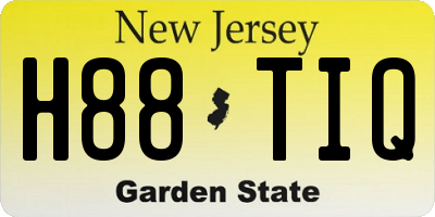 NJ license plate H88TIQ