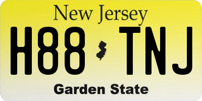 NJ license plate H88TNJ