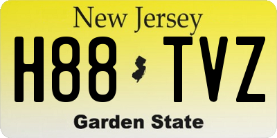 NJ license plate H88TVZ