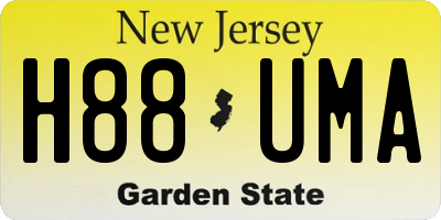NJ license plate H88UMA