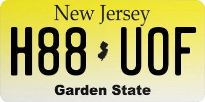 NJ license plate H88UOF