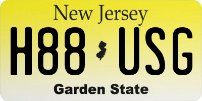 NJ license plate H88USG