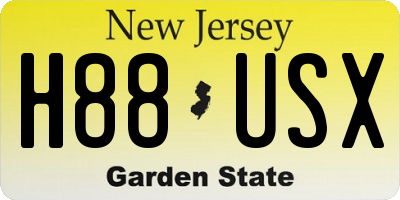 NJ license plate H88USX