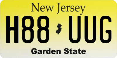 NJ license plate H88UUG