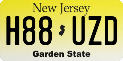NJ license plate H88UZD