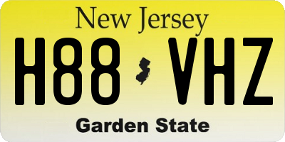 NJ license plate H88VHZ