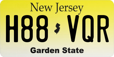 NJ license plate H88VQR