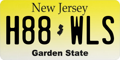 NJ license plate H88WLS