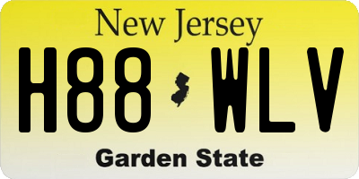NJ license plate H88WLV