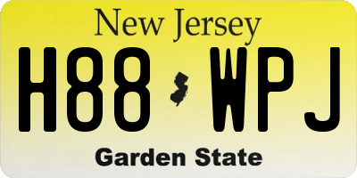 NJ license plate H88WPJ
