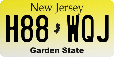 NJ license plate H88WQJ