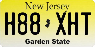 NJ license plate H88XHT