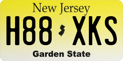NJ license plate H88XKS