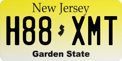 NJ license plate H88XMT