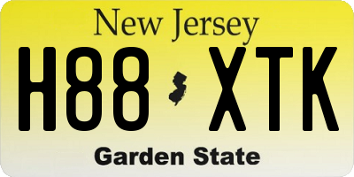 NJ license plate H88XTK