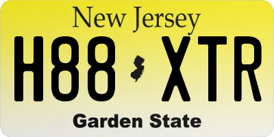 NJ license plate H88XTR