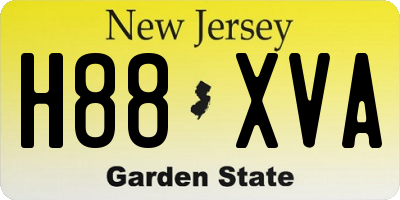 NJ license plate H88XVA