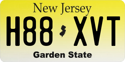 NJ license plate H88XVT