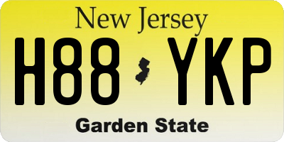 NJ license plate H88YKP