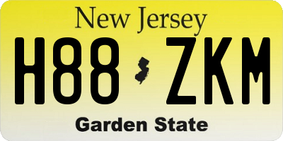 NJ license plate H88ZKM