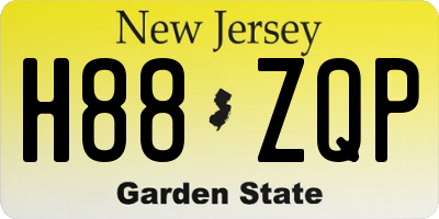 NJ license plate H88ZQP