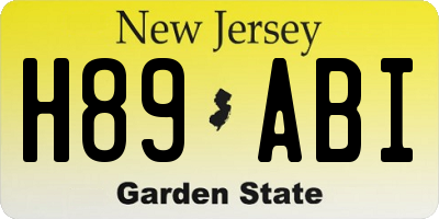 NJ license plate H89ABI