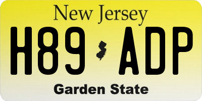 NJ license plate H89ADP