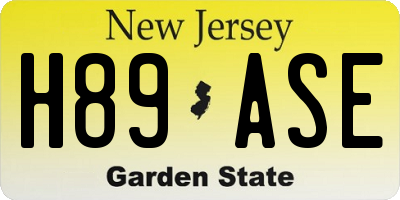 NJ license plate H89ASE