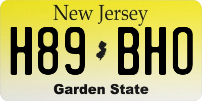 NJ license plate H89BHO