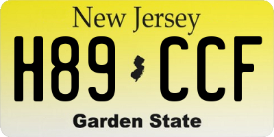 NJ license plate H89CCF