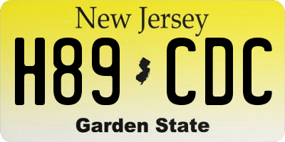 NJ license plate H89CDC