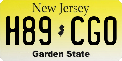 NJ license plate H89CGO