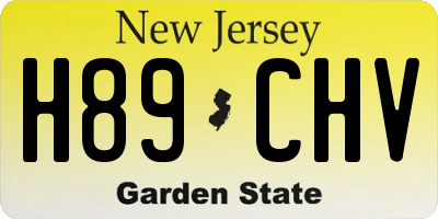 NJ license plate H89CHV