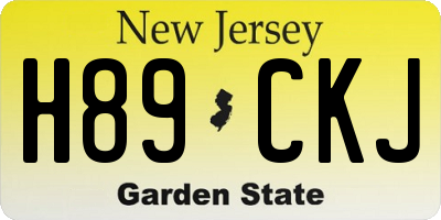 NJ license plate H89CKJ