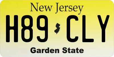 NJ license plate H89CLY