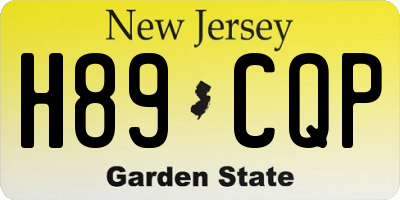NJ license plate H89CQP