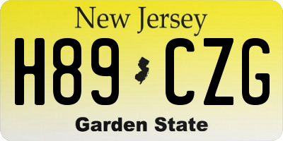 NJ license plate H89CZG